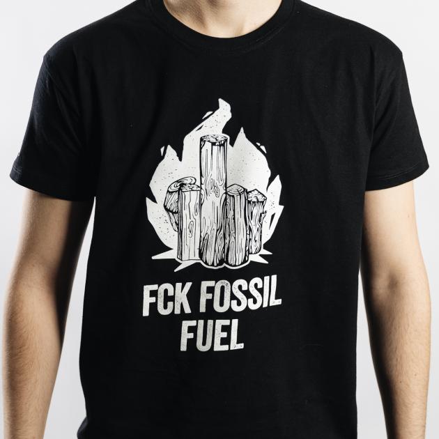 T-shirt, Fck fossil, Czarna 0